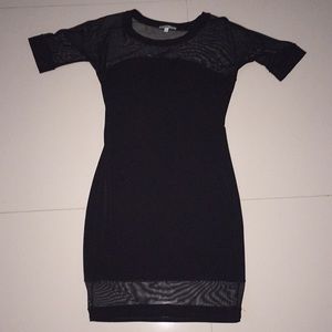 Black mesh dress